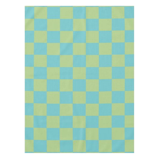 Nappe Tableau À damiers Motif en bleu et vert  (Devant)