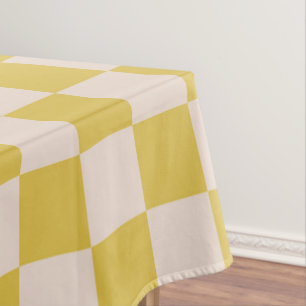 Nappe Tableau À damiers Motif Pique-nique Jaune Blanc