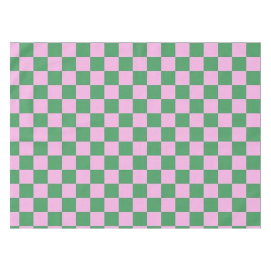 Nappe Tableau À damiers Motif rose et vert (Devant (Horizontal))