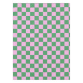Nappe Tableau À damiers Motif rose et vert (Devant)