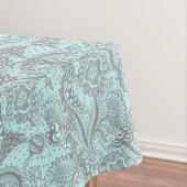 Nappe Tableau Abstrait Monogramme Gris Et Bleu Clair (In Situ)