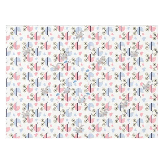 Nappe Tablecloth Baby Stroller Stork Pink Blue Elephant (Devant (Horizontal))