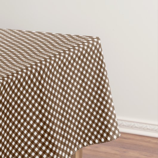 Nappe TABLECLOTH CHEX 14 COTONS BROWN 52 x 70 pouces (In Situ)