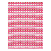 Nappe Tablecloth de la Saint-Valentin cœurs roses et bla (Devant)
