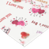 Nappe Tablecloth Happy Valentine's Day Couple Red Hearts (Angle)