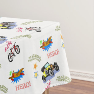 Nappe Tablecloth Hero Voiture de Vélo Avion