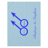 Nappe Tablecloth personnalisable pour amants gays (Devant)