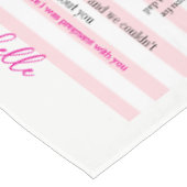 Nappe Tablecloth Pink & White Stripe Happy Birthday  (Angle)
