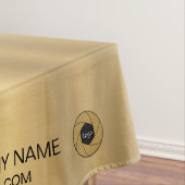 Nappe Tableclotte de salon Logo personnalisé Or et noir (In Situ)