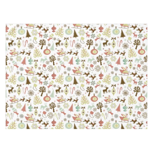 Nappe Tablerunner motif de Noël rétro (Devant (Horizontal))