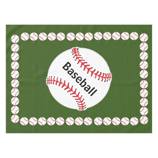 Nappe Tablette Design Baseballs (Devant (Horizontal))