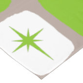 Nappe Tablette Retro Green et White Starburst (Angle)