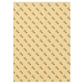 Nappe Tabouret gris tirant motif brun (Devant)