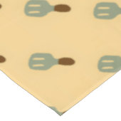 Nappe Tabouret gris tirant motif brun (Angle)