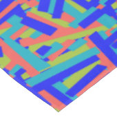 Nappe Taches abstraites de corail bleu vert bleu vif (Angle)