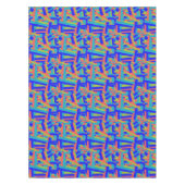 Nappe Taches abstraites de corail bleu vert bleu vif (Devant)