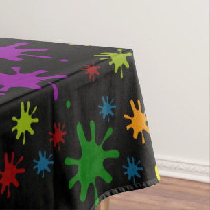 Nappe Taches de peinture sur fond noir