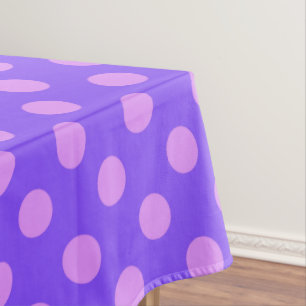 Nappe Taches de polka lilas sur bleu-violet