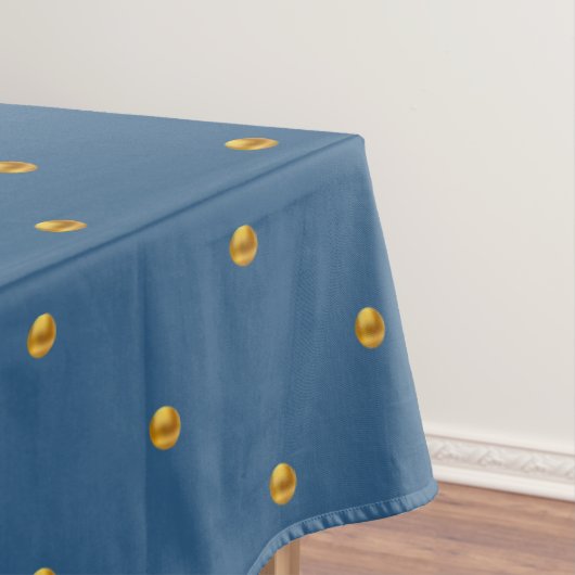 Nappe Taches dorées élégantes sur bleu de récompense (In Situ)