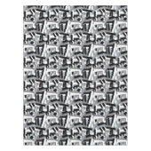 Nappe Taches géométriques abstraites noir blanc gris (Devant)
