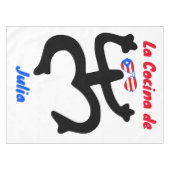 Nappe Taino tissu table - Porto Rico Symbole (Devant (Horizontal))