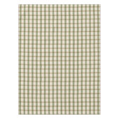 Nappe Tan Buffalo plaid avec du vert et de l'ivoire (Devant)