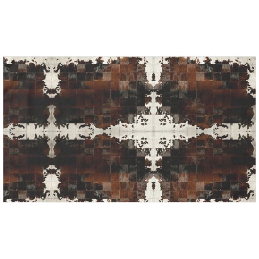 Nappe Tan Cowhide Patchwork Imprimer (Devant (Horizontal))
