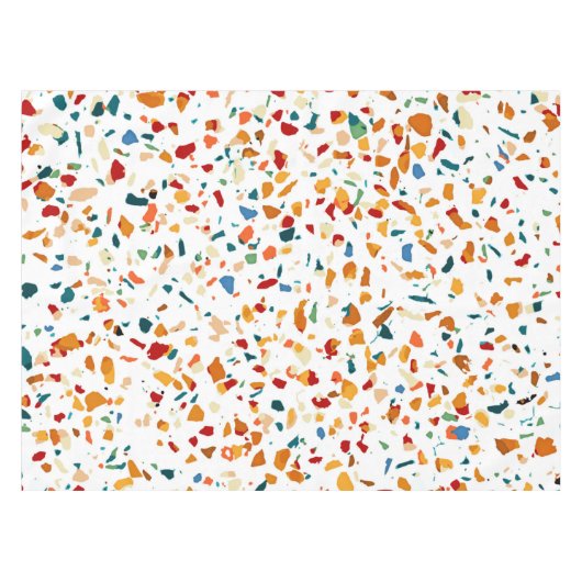 Nappe Tan Terrazzo | Peinture Eclectique Quirky Confetti (Devant (Horizontal))