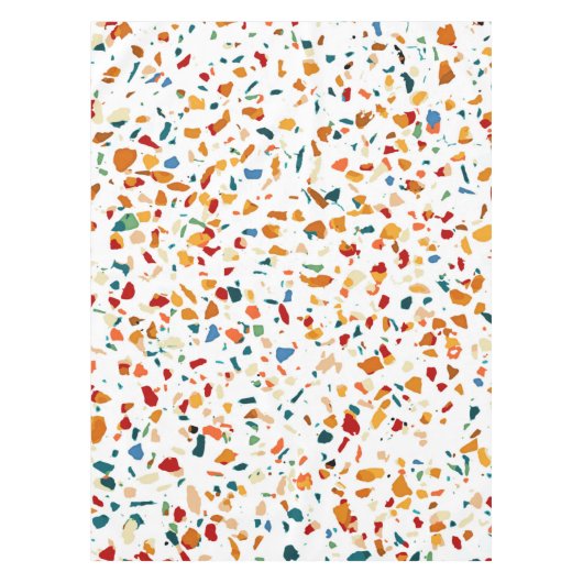 Nappe Tan Terrazzo | Peinture Eclectique Quirky Confetti (Devant)