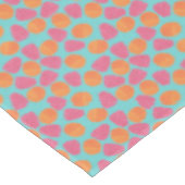 Nappe Tangérines de framboise sur bleu turquoise clair (Angle)
