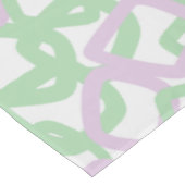 Nappe Tangle carré vert menthe et lavande douce (Angle)