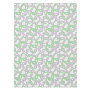Nappe Tangle carré vert menthe et lavande douce