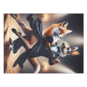 Nappe Tango de lapin de renard mignon Imaginaire (Devant (Horizontal))