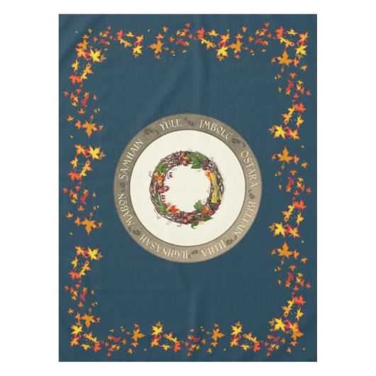 Nappe Tard d'automne Roue de l'année Tissu d'autel (Devant)