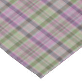 Nappe Tartan classique vert et lilas. (Angle)