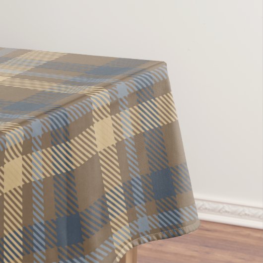 Nappe Tartan - couleurs Brown, bleues et sable (In Situ)