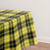 Nappe Tartan Jaune Noir Plaid Motif Rustique (In Situ)