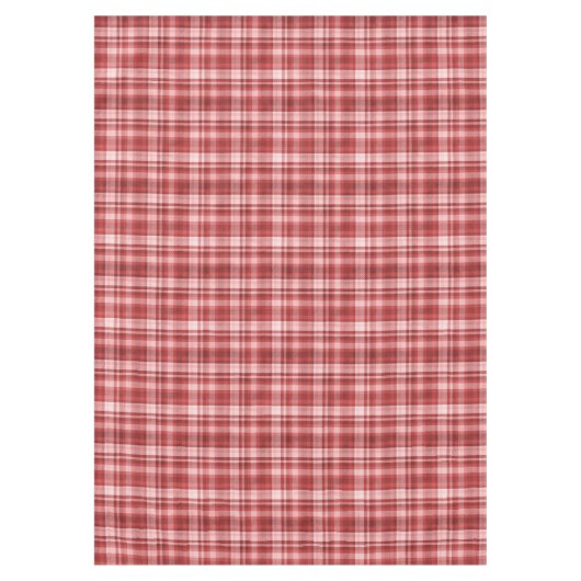 Nappe Tartan marron, rouge et rose (Devant)