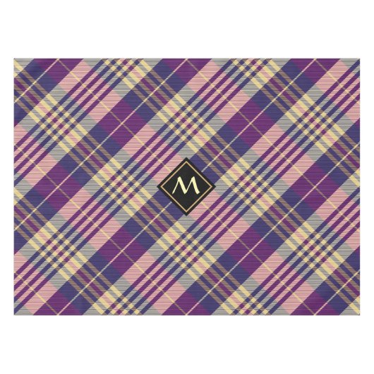 Nappe Tartan mauve, or et bleu (Devant (Horizontal))