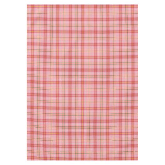 Nappe Tartan Plaid en rose, orange, Jaune, Noir (Devant)