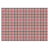 Nappe Tartan Plaid en rose, Pêche, Noir (Devant (Horizontal))
