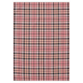 Nappe Tartan Plaid en rose, Pêche, Noir (Devant)