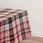 Nappe Tartan Plaid en rose, Pêche, Noir (In Situ)