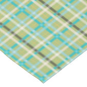 Nappe Tartan Plaid en vert, Aqua, Noir, Crème, Jaune (Angle)