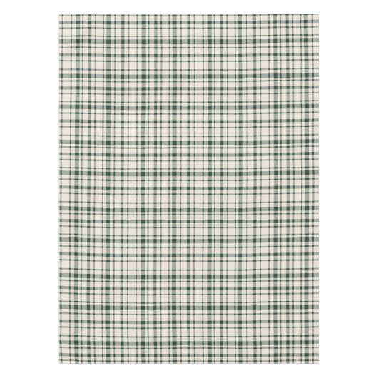Nappe Tartan plat classique Motif-émeraude & crème (Devant)