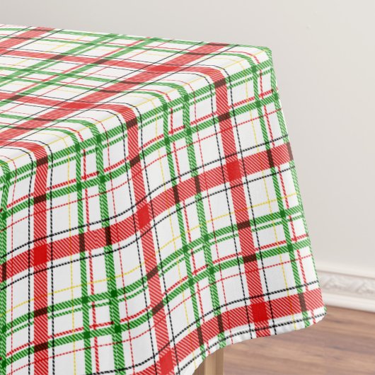 Nappe Tartan plat de Noël - Blanc