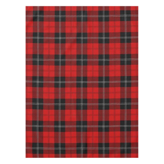 Nappe Tartan Rouge Et Noir Écossais (Devant)