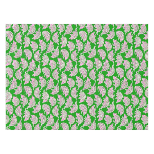 Nappe Tatou preppy rose vert  (Devant (Horizontal))