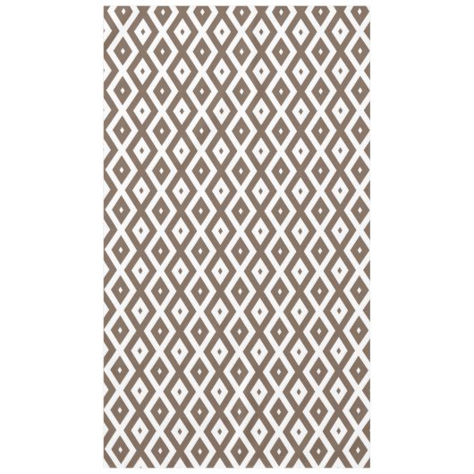 Nappe Taupe motif diamant brun et blanc (Devant)