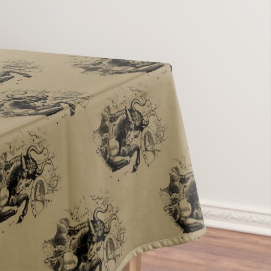 Nappe Taurus Constellation Hevelius 1690 Engraving (In Situ)